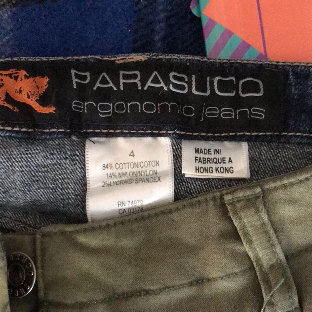 Parasuco ergonomic Jean Skirt Size 4, Green/Denim Blue - Picture 12 of 12